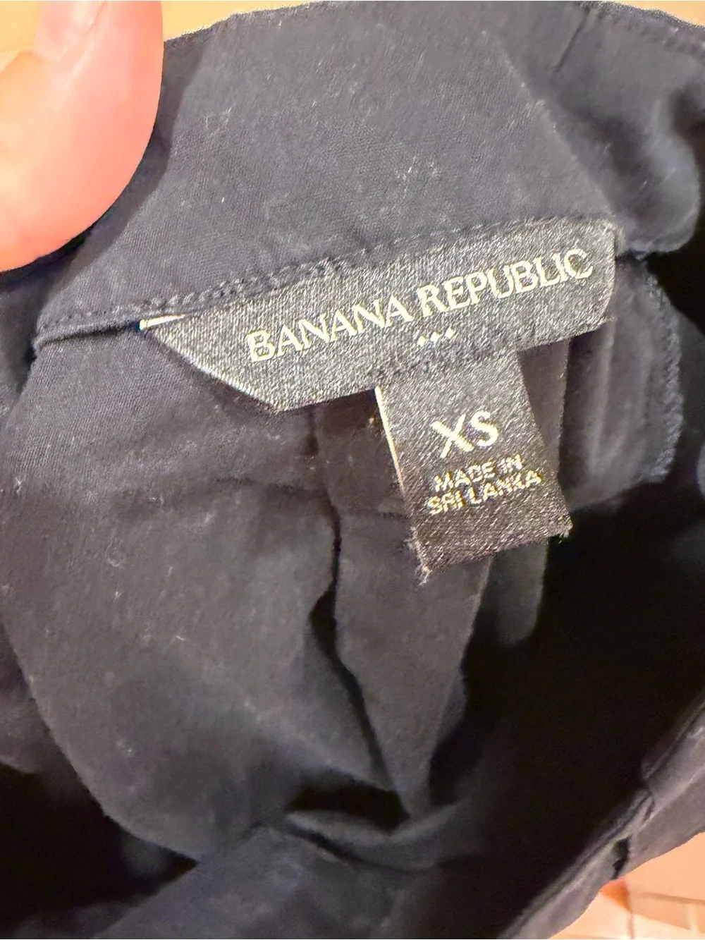 Banana Republic Cotton Black V-Neck Puff Sleeve Top - Women XS